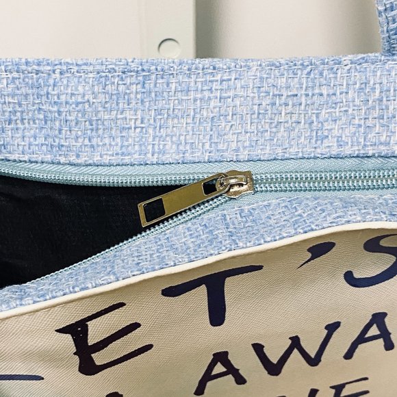 LOF Let's Run Away to the Sea Whale Print Tote Bag - Picture 6 of 7